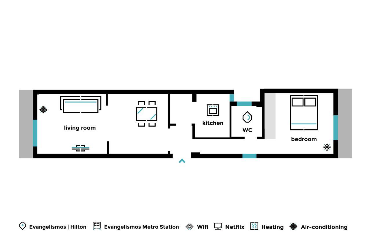 Urban Chic 1Bd Apartment In Hilton District By Upstreet Atene Esterno foto